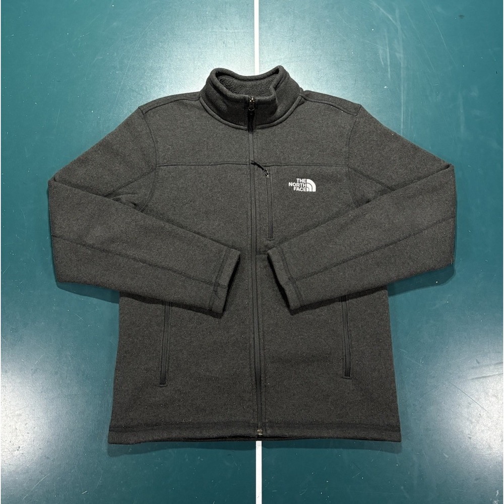 The North Face Gordon Lyons Full Zip Jacket Men's Medium Black Sweater Fleece